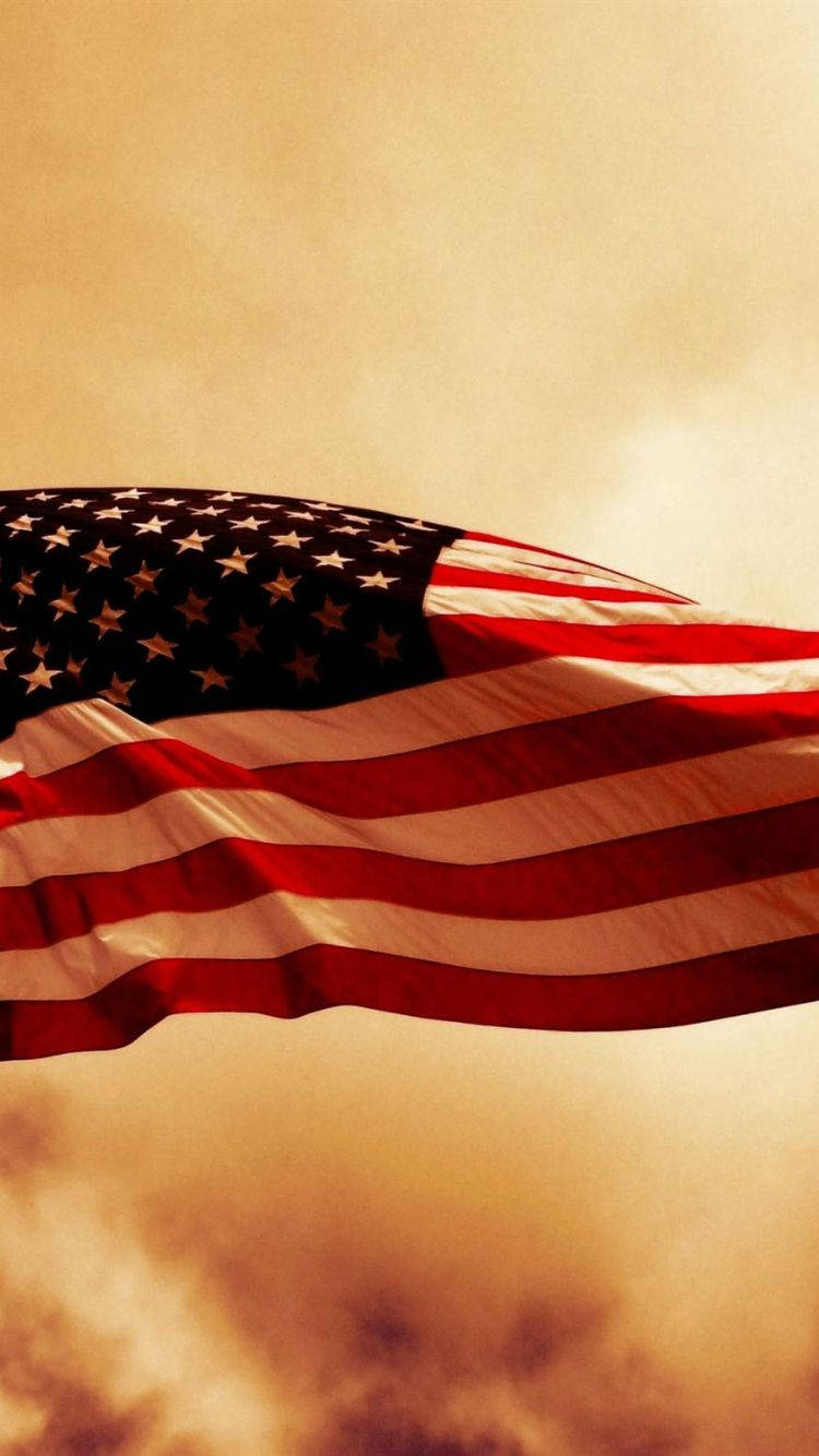 750X1334 American Flag Wallpaper and Background