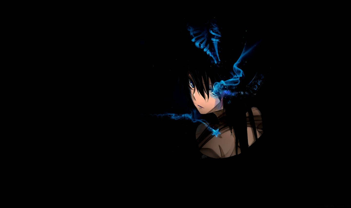 1440X855 Black Anime Wallpaper and Background