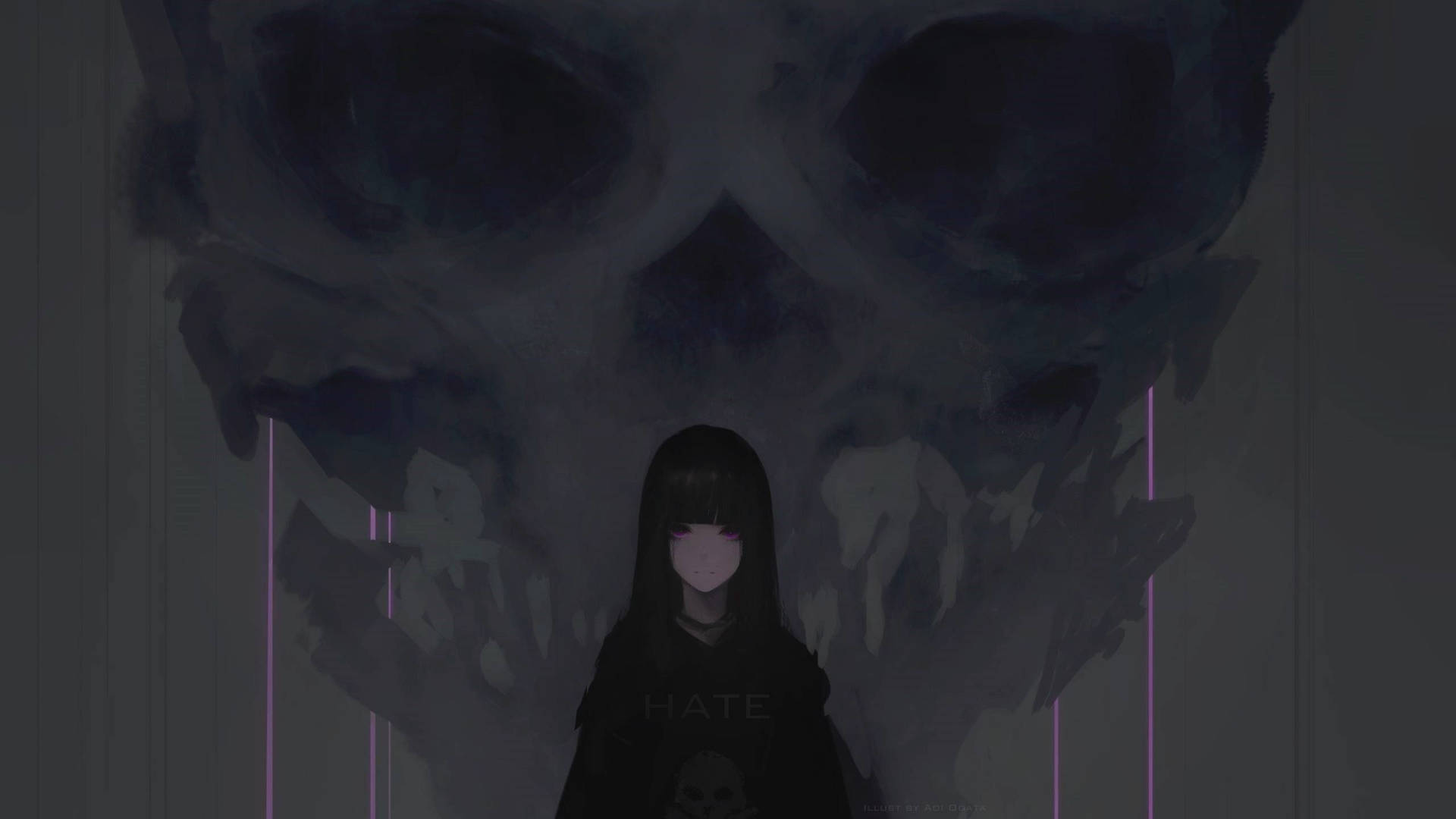 2560X1440 Black Anime Wallpaper and Background