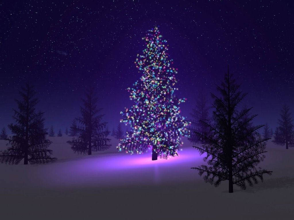 1024X768 Christmas Tree Wallpaper and Background