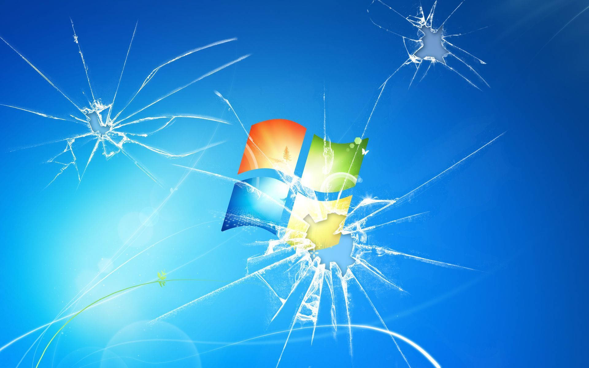 1920X1200 Cracked Screen Wallpaper and Background