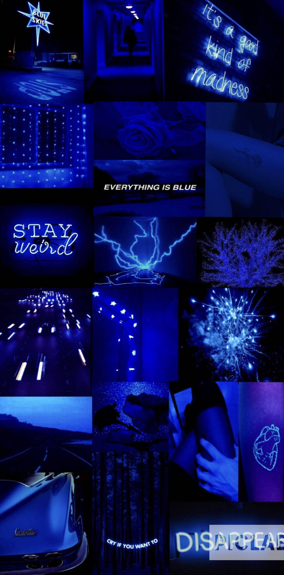 1914X3872 Dark Blue Aesthetic Wallpaper and Background