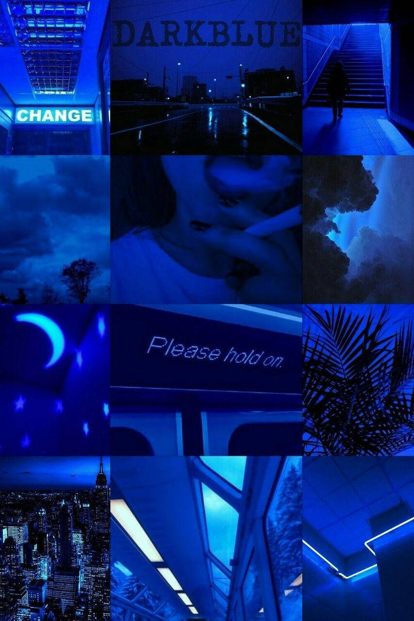 853X1280 Dark Blue Aesthetic Wallpaper and Background