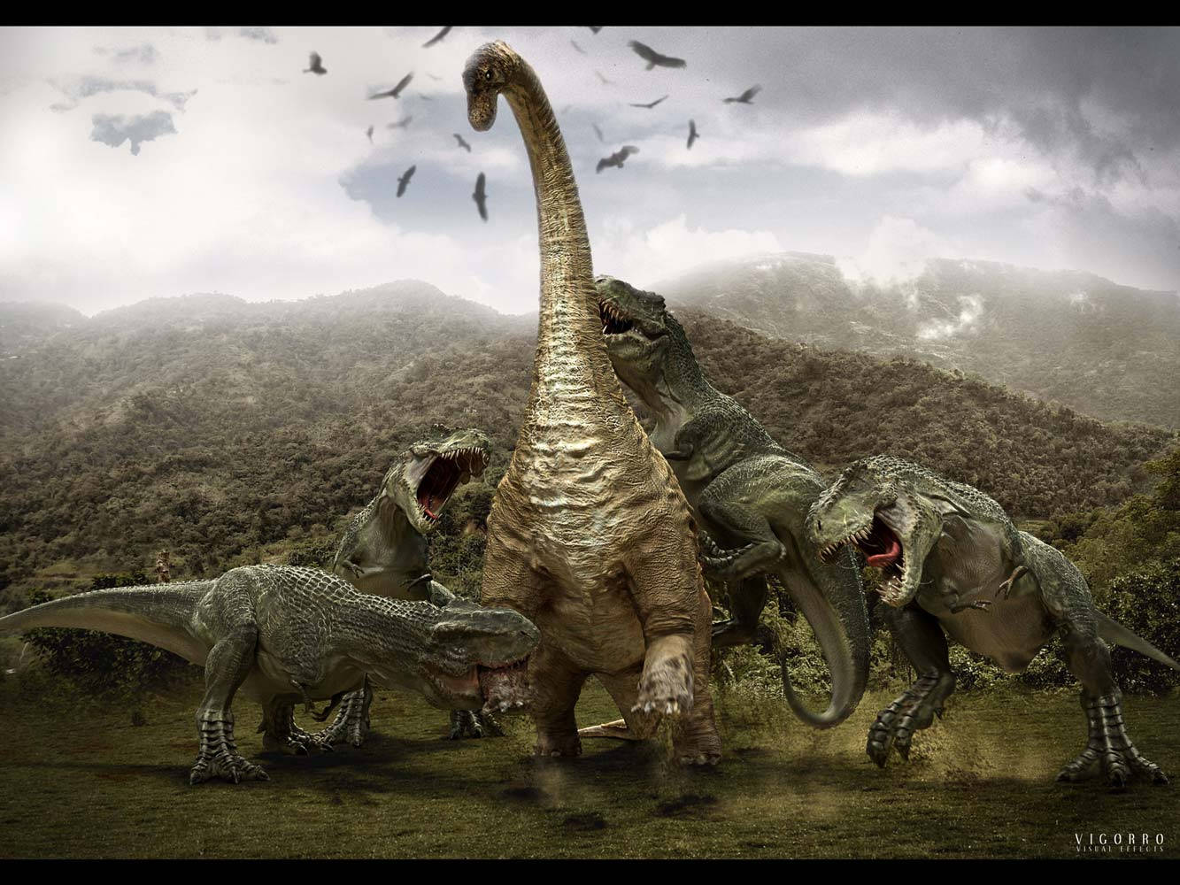 1333X1000 Dinosaur Wallpaper and Background