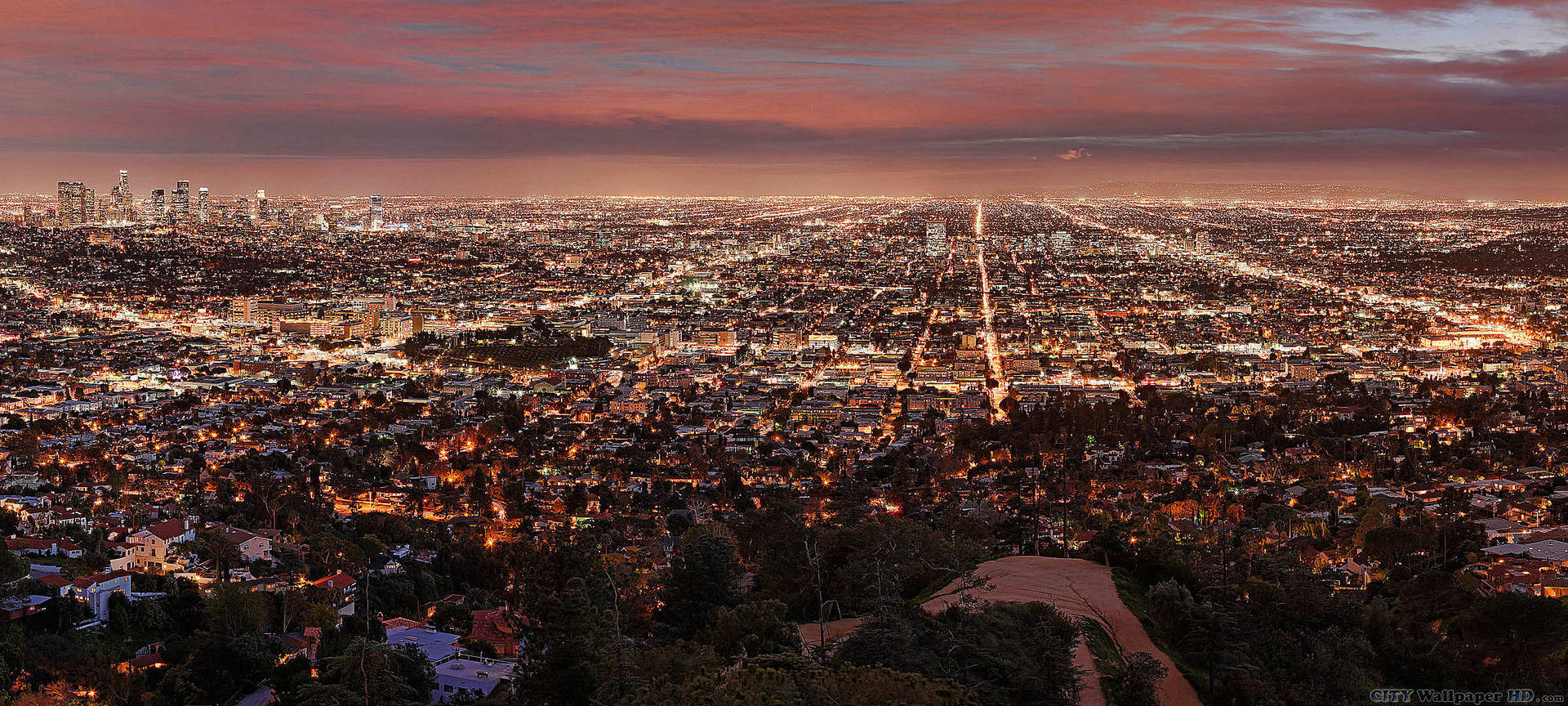 2401X1080 Los Angeles Wallpaper and Background