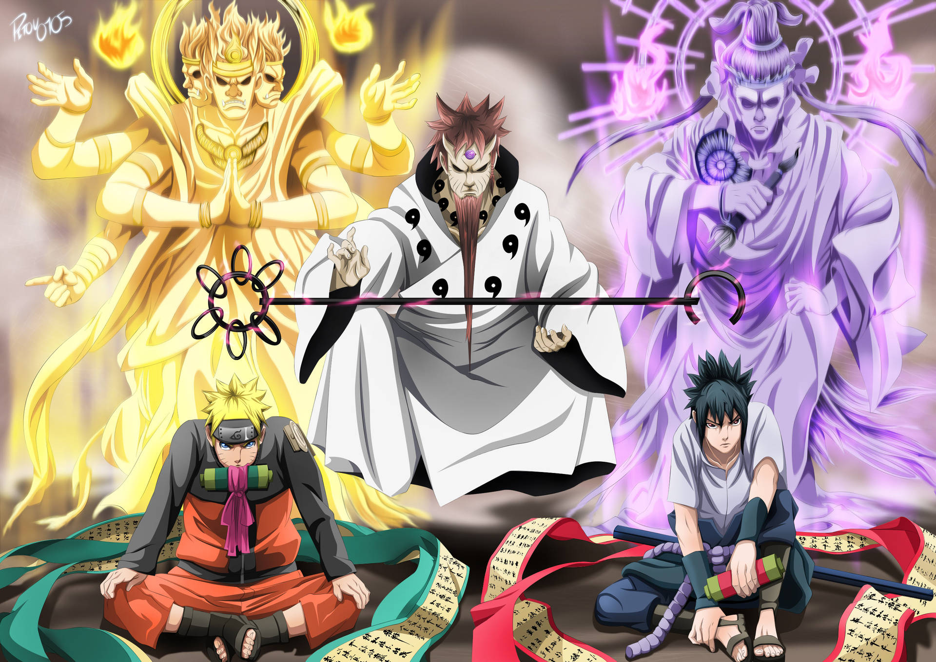 2816X1993 Naruto And Sasuke Wallpaper and Background