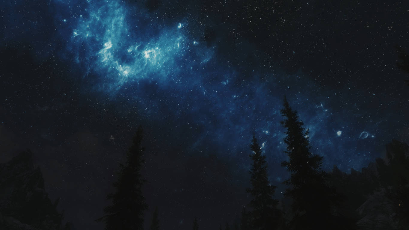 1365X768 Night Sky Wallpaper and Background