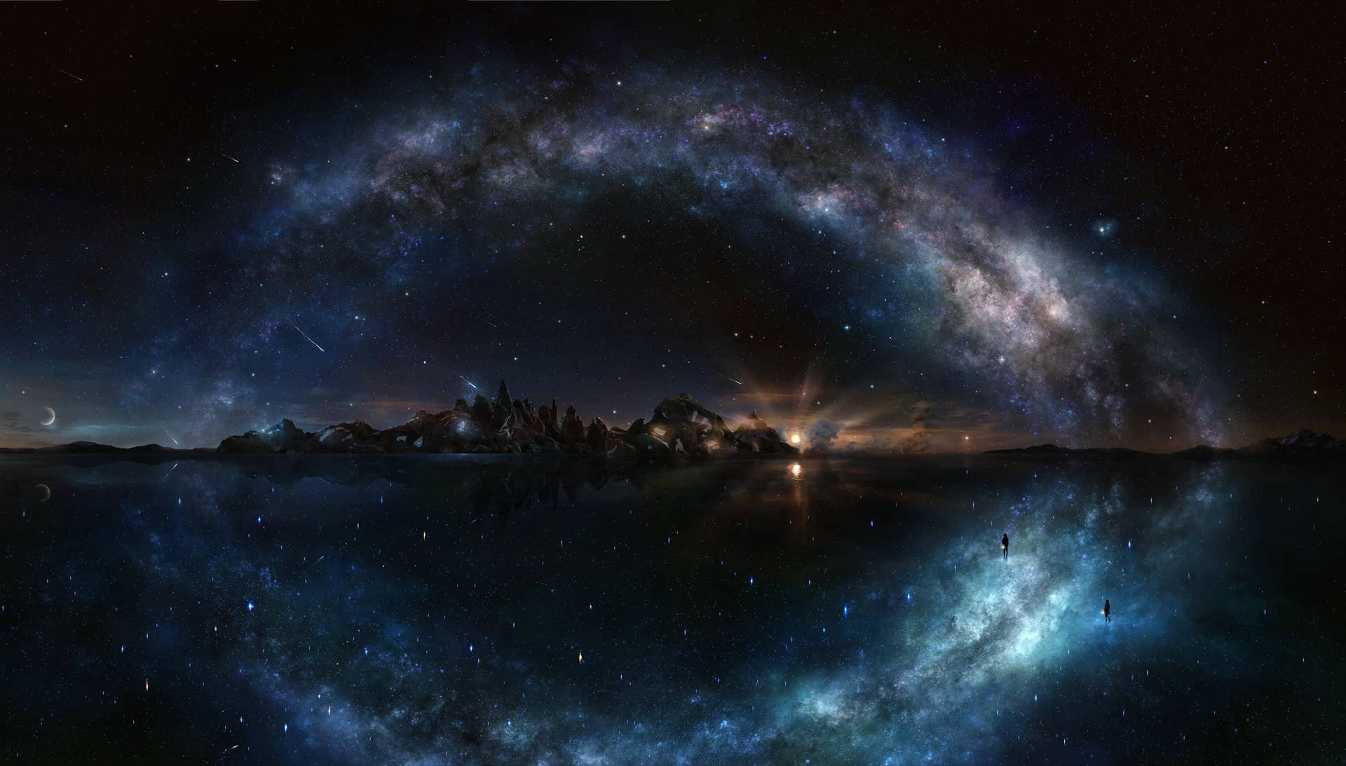 2460X1400 Night Sky Wallpaper and Background