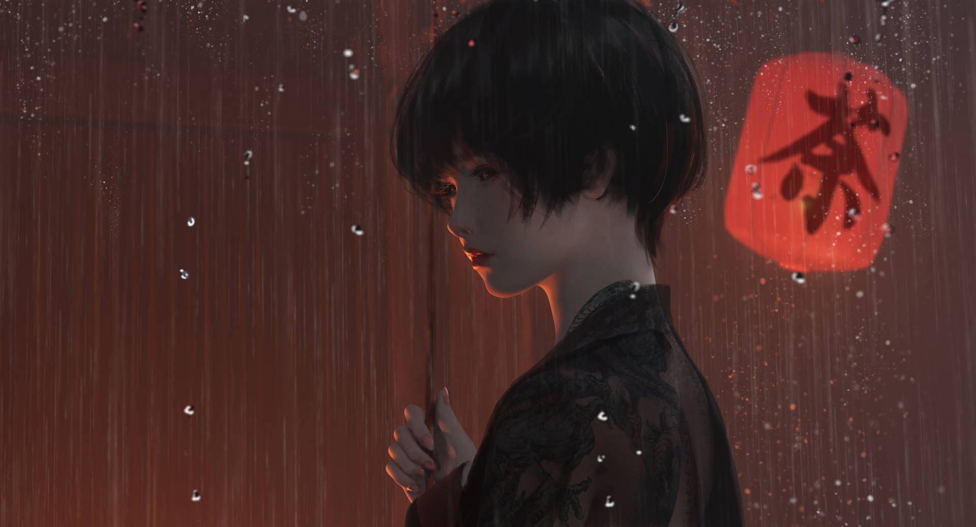 3485X1882 Rain Wallpaper and Background
