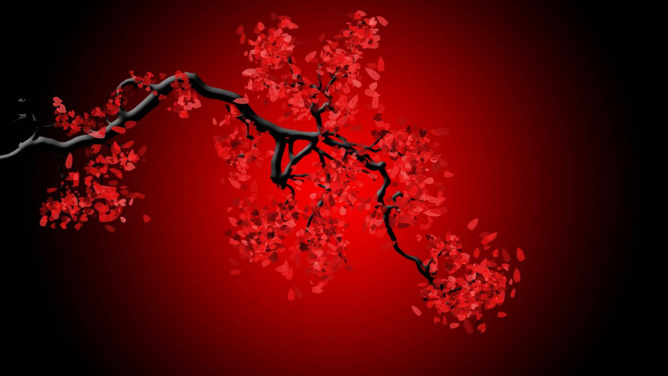 1366X768 Red Aesthetic Wallpaper and Background
