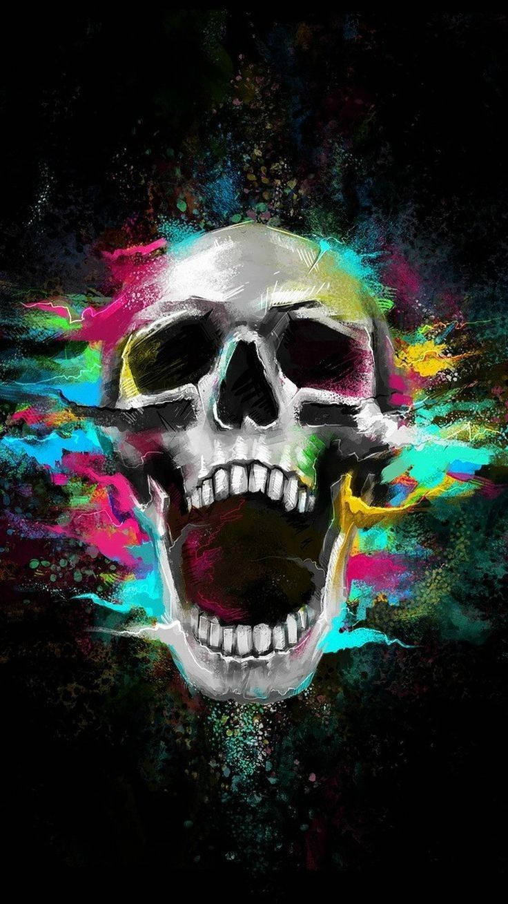 736X1309 Skull Wallpaper and Background
