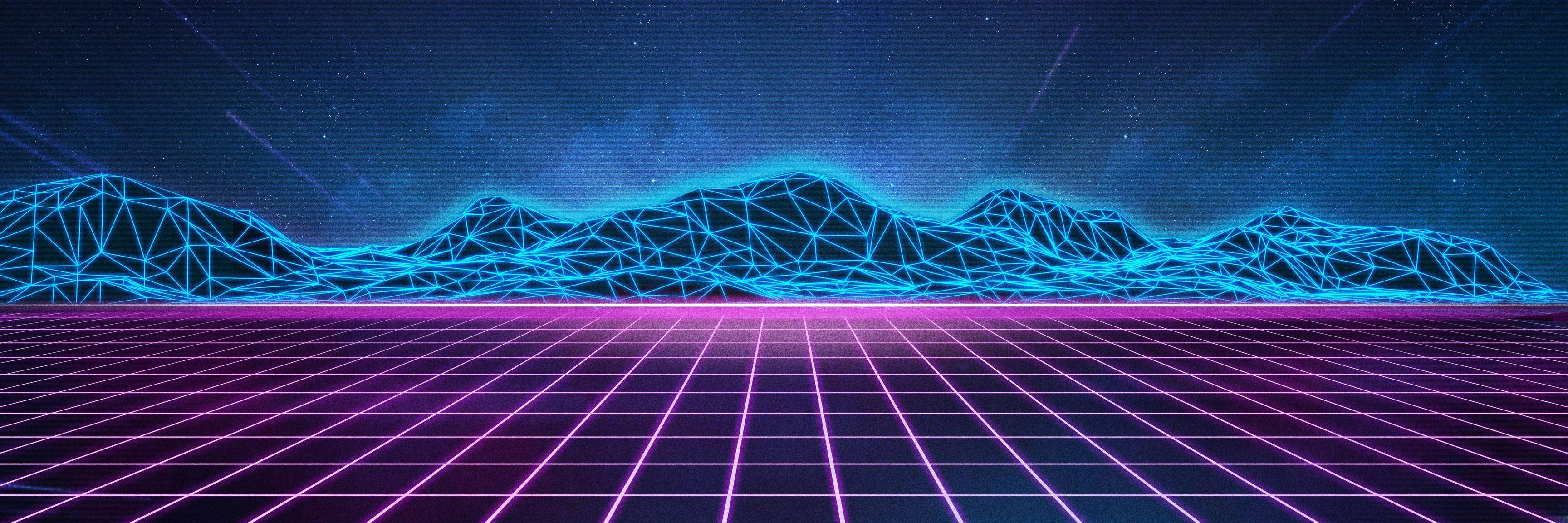 80S 3456X1152 Wallpaper and Background Image