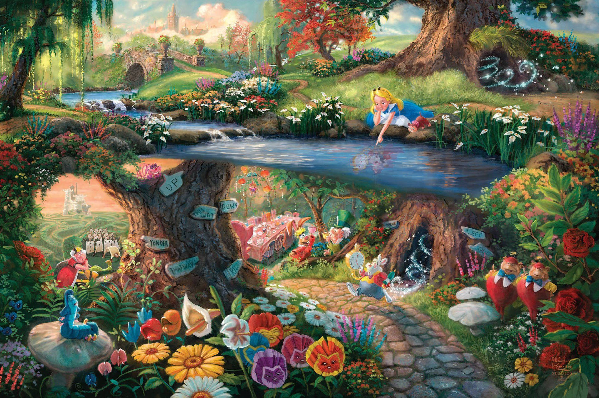 1954X1301 Alice In Wonderland Wallpaper and Background