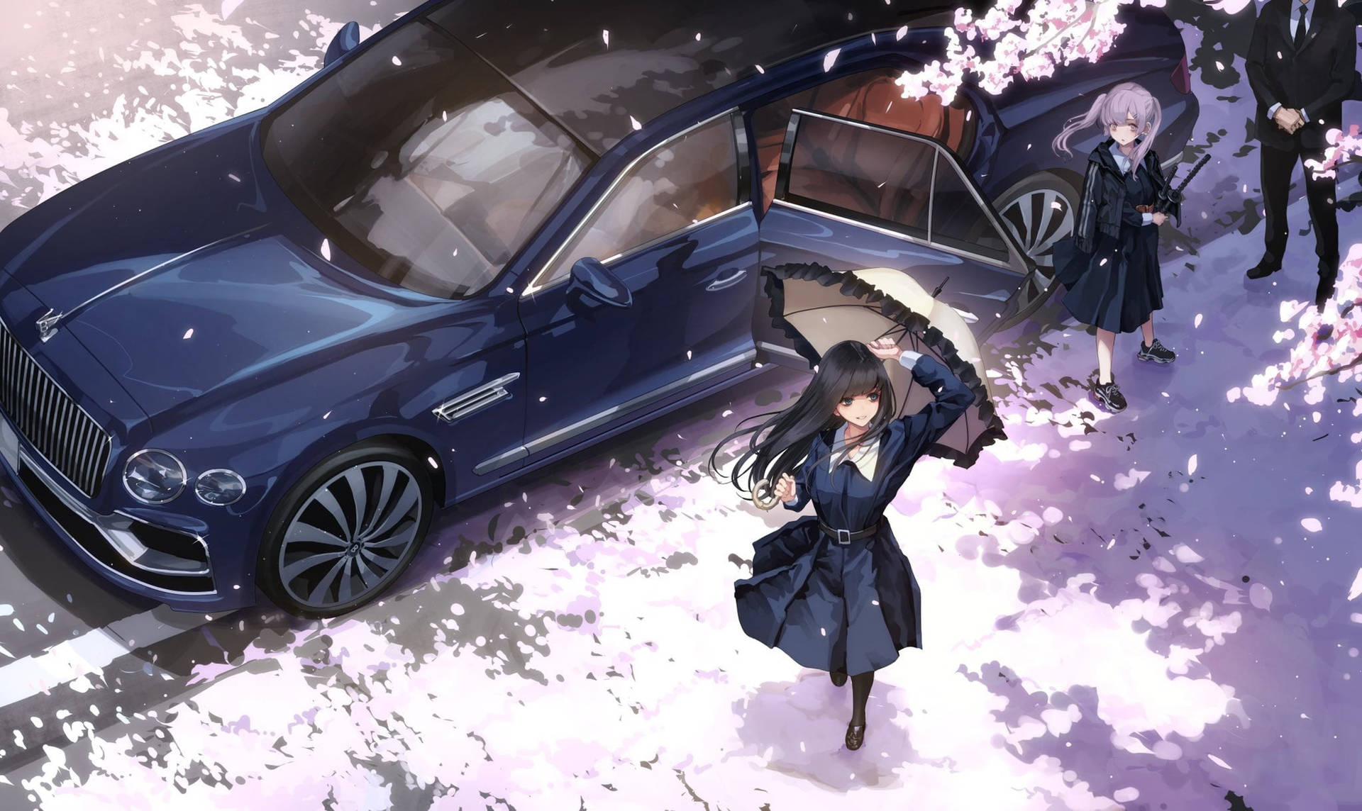 2048X1220 Anime Car Wallpaper and Background