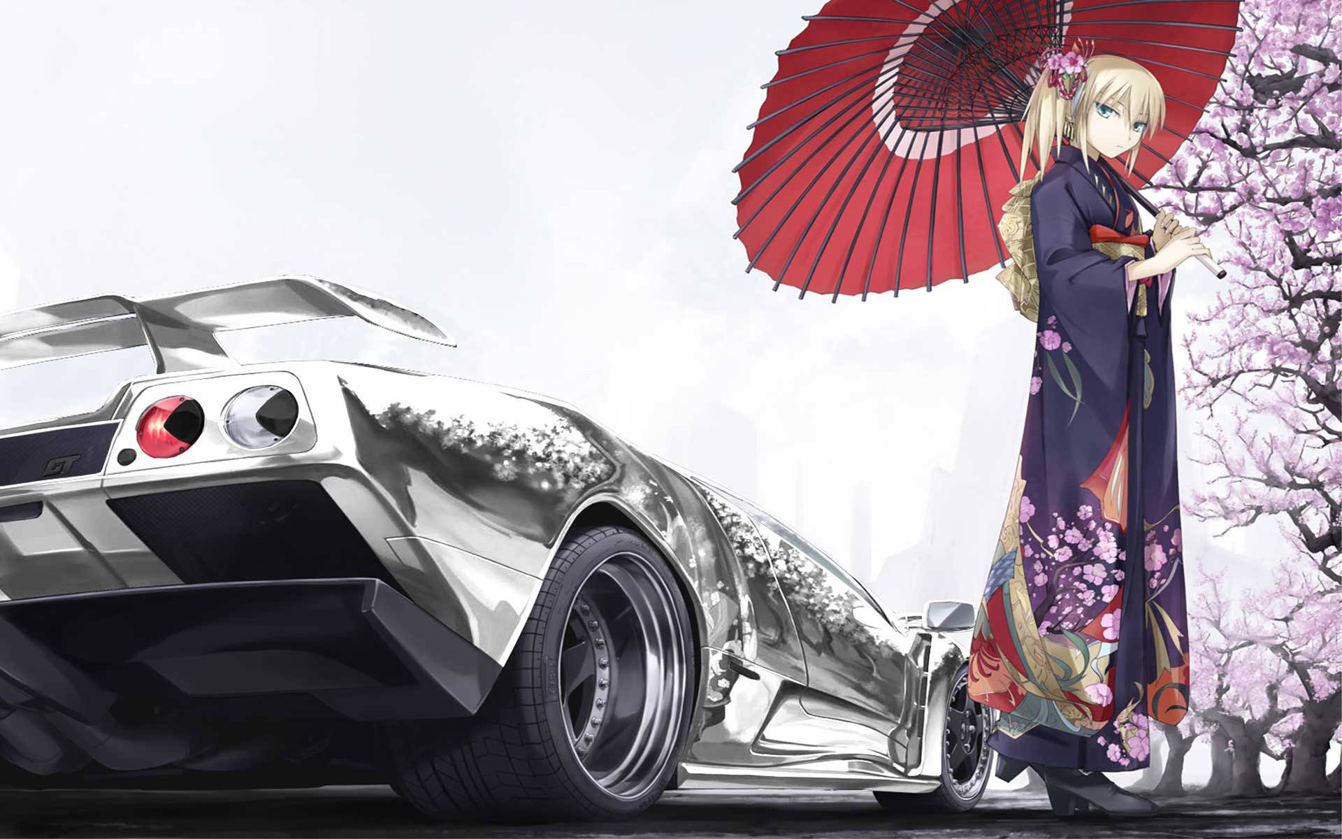 Anime Car 2048X1280 Wallpaper and Background Image