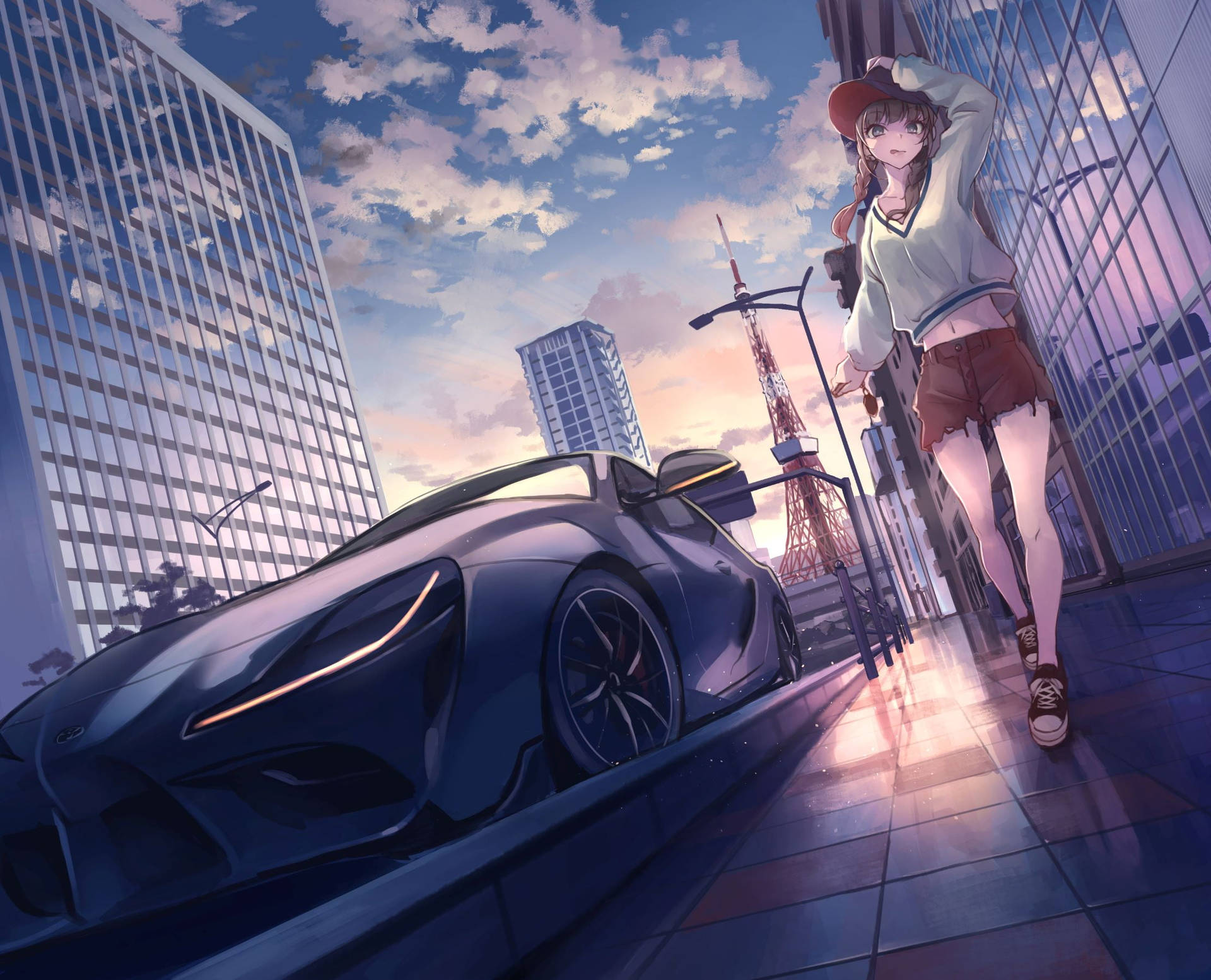 Anime Car 2223X1798 Wallpaper and Background Image