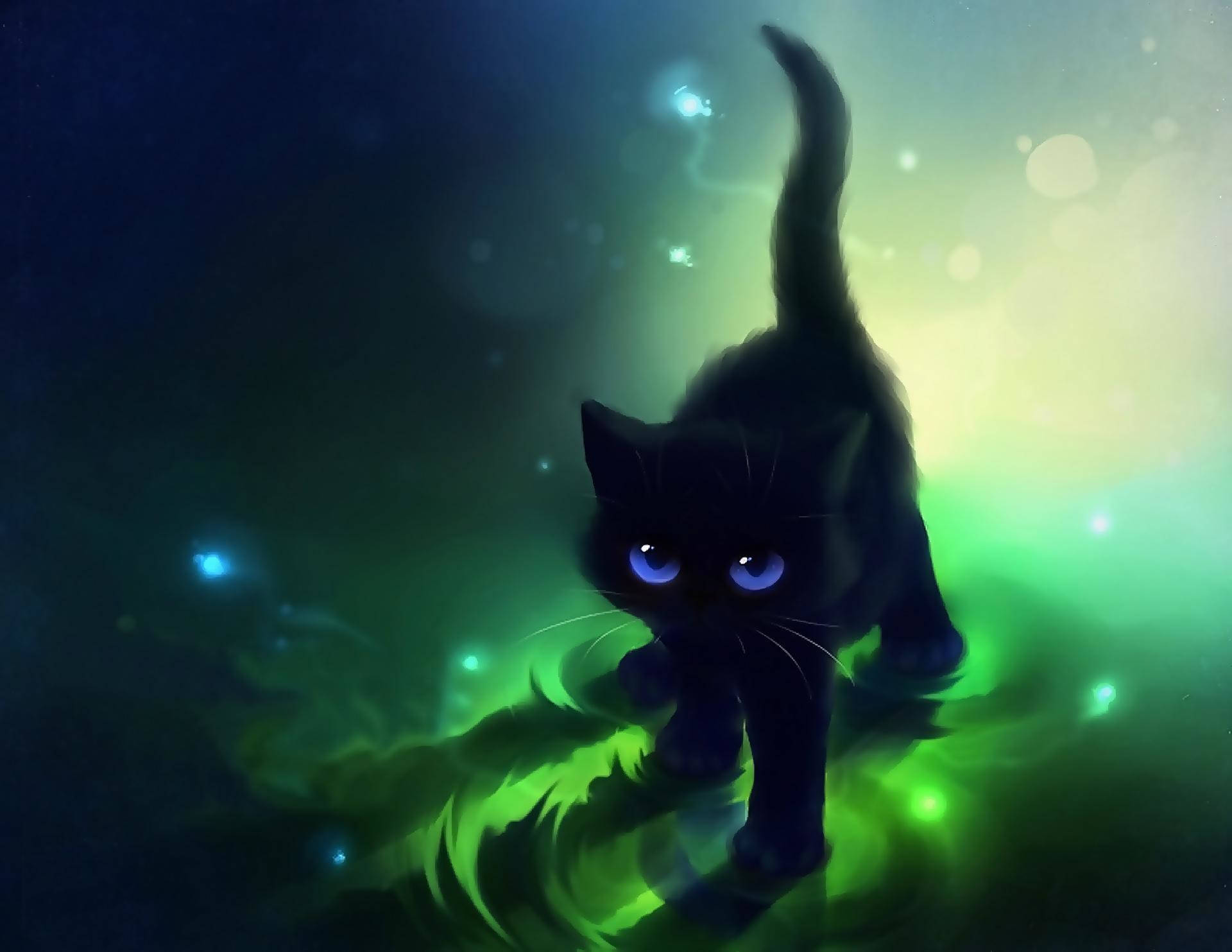 1920X1483 Anime Cat Wallpaper and Background