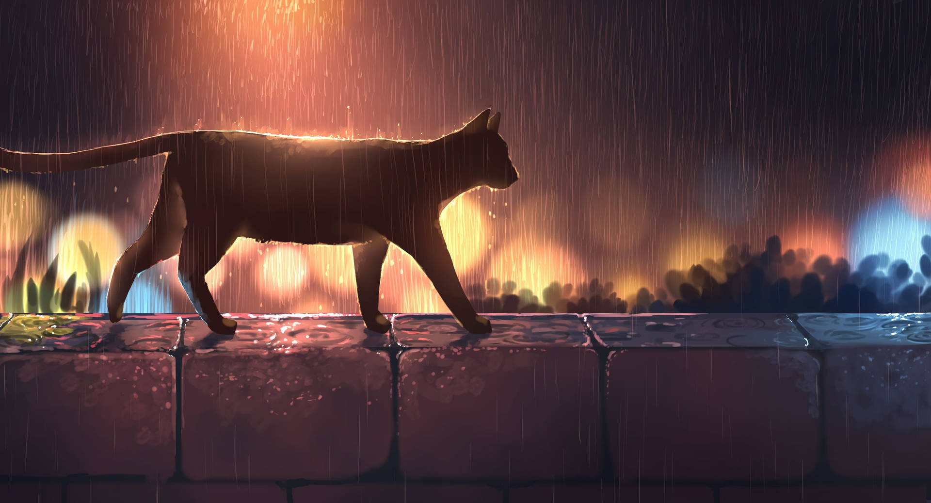 Anime Cat 2852X1540 Wallpaper and Background Image