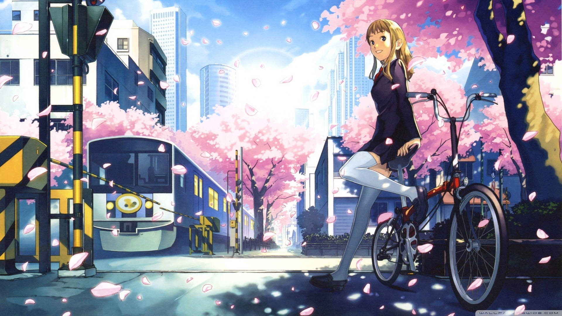 Anime City 2560X1440 Wallpaper and Background Image