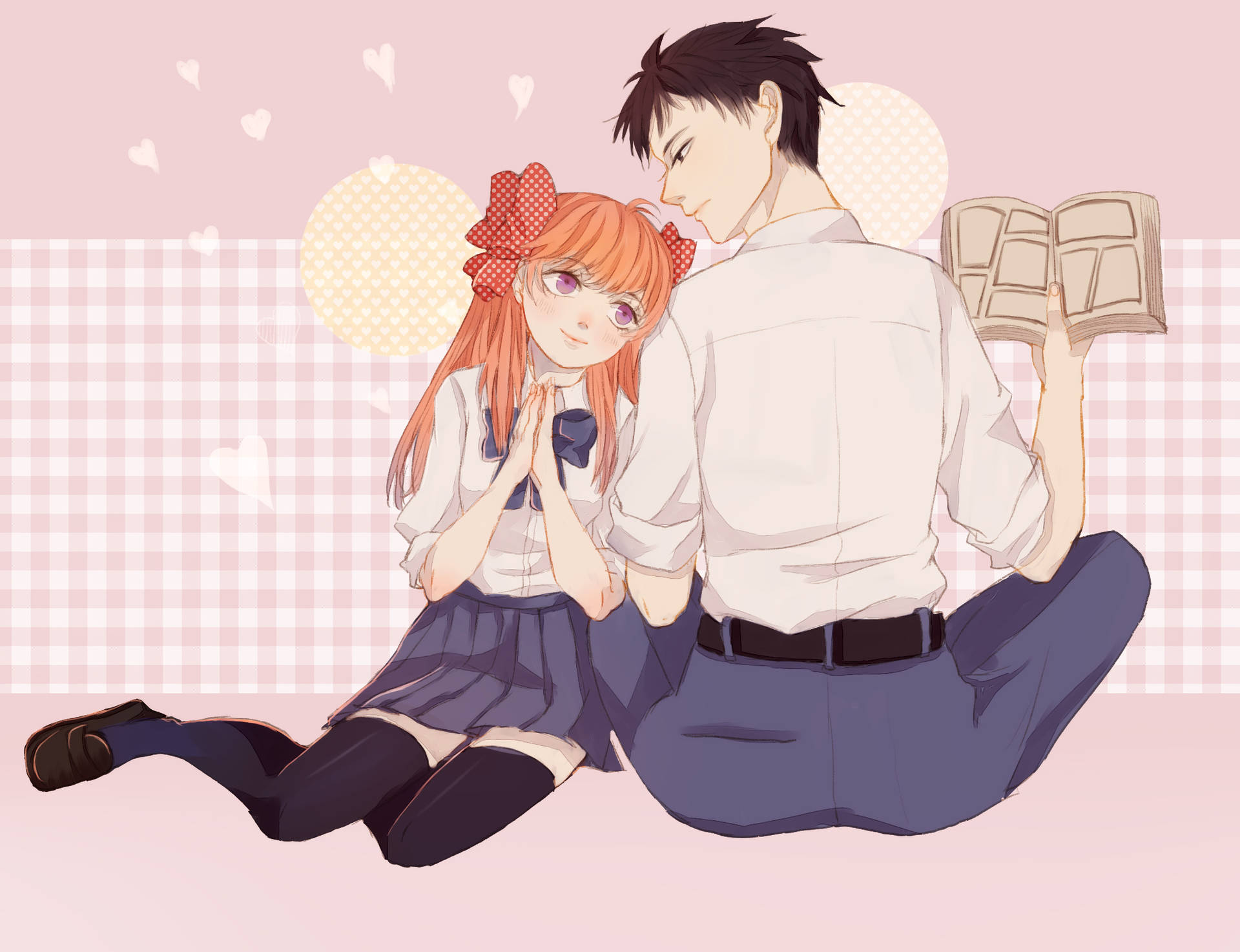 2100X1612 Anime Couple Wallpaper and Background