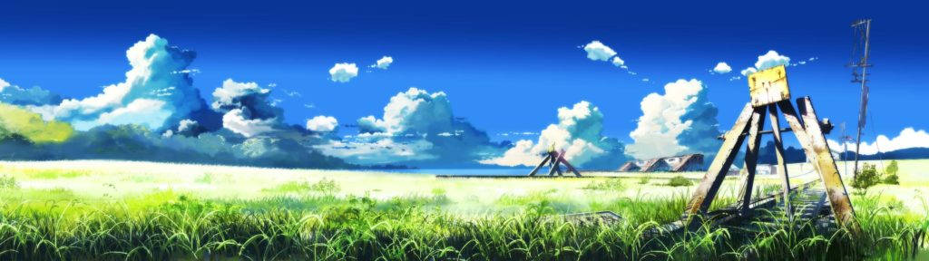 1024X288 Anime Landscape Wallpaper and Background