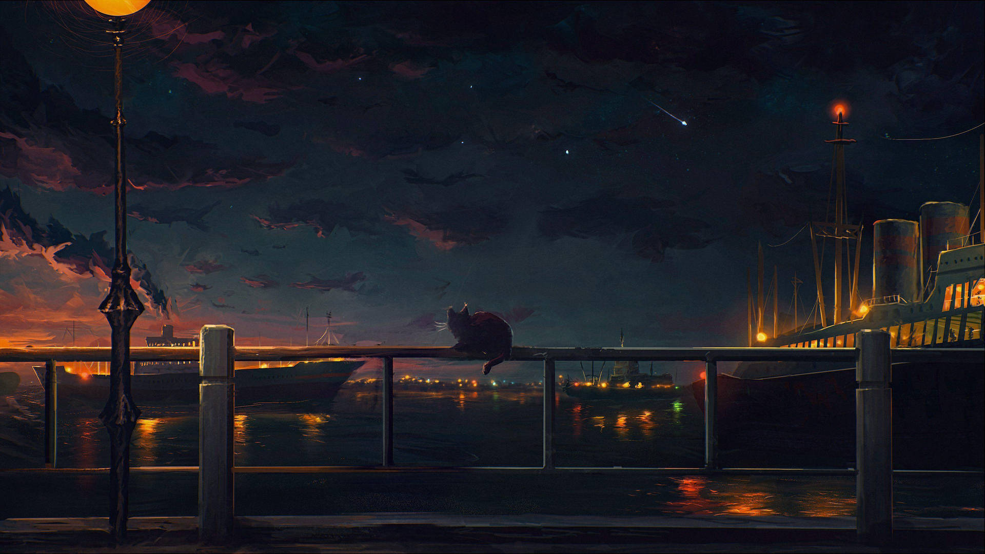 3500X1969 Anime Landscape Wallpaper and Background