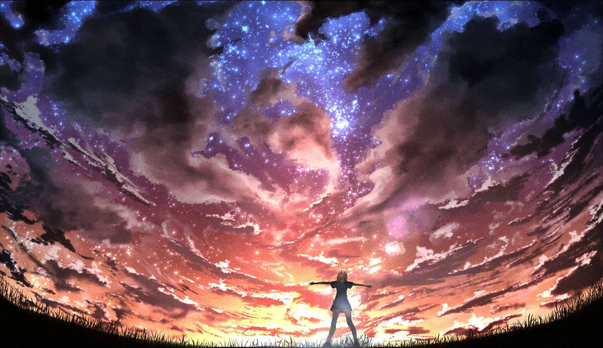 Anime Scenery 2080X1201 Wallpaper and Background Image