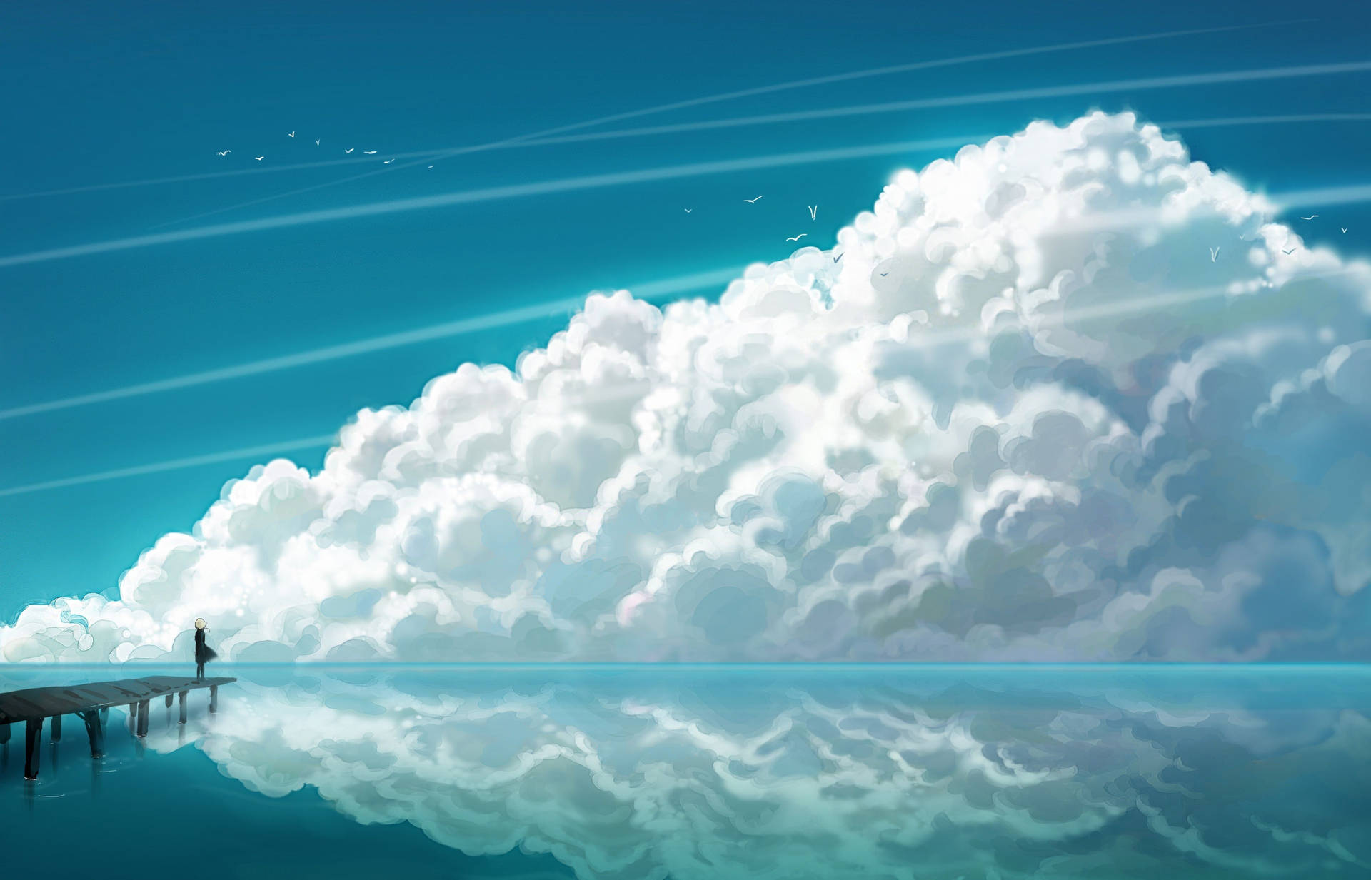 Anime Scenery 3800X2440 Wallpaper and Background Image