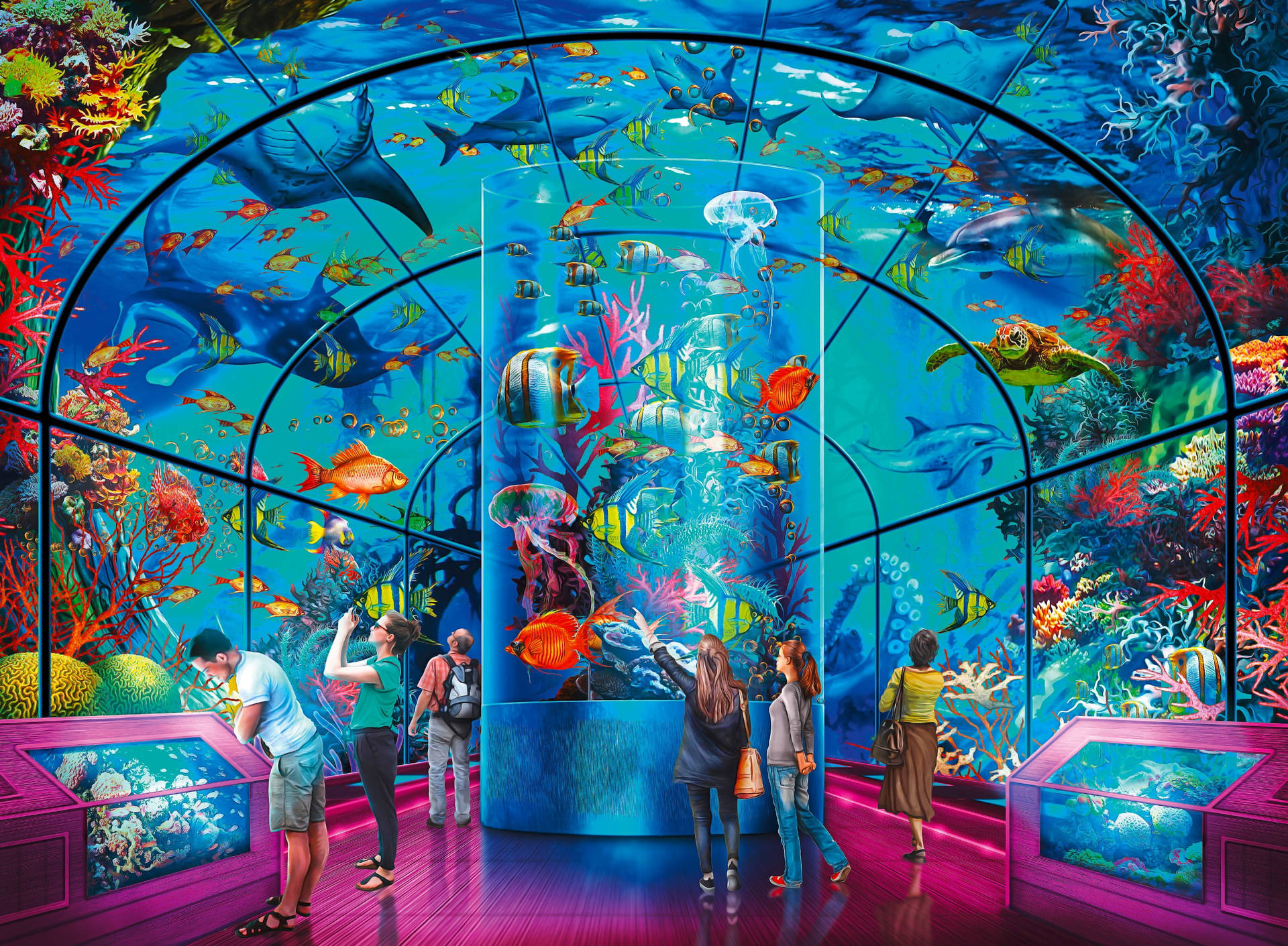 Aquarium 3000X2205 Wallpaper and Background Image