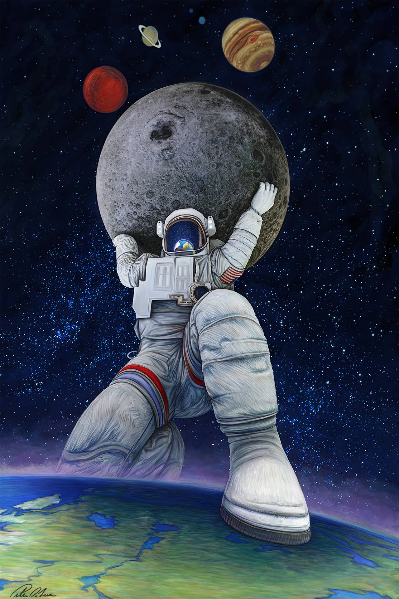 Astronaut 2134X3200 wallpaper
