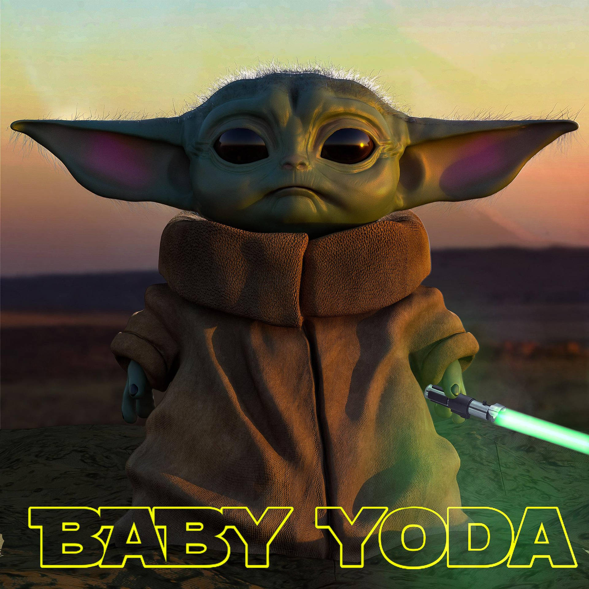 Baby Yoda 2048X2048 wallpaper