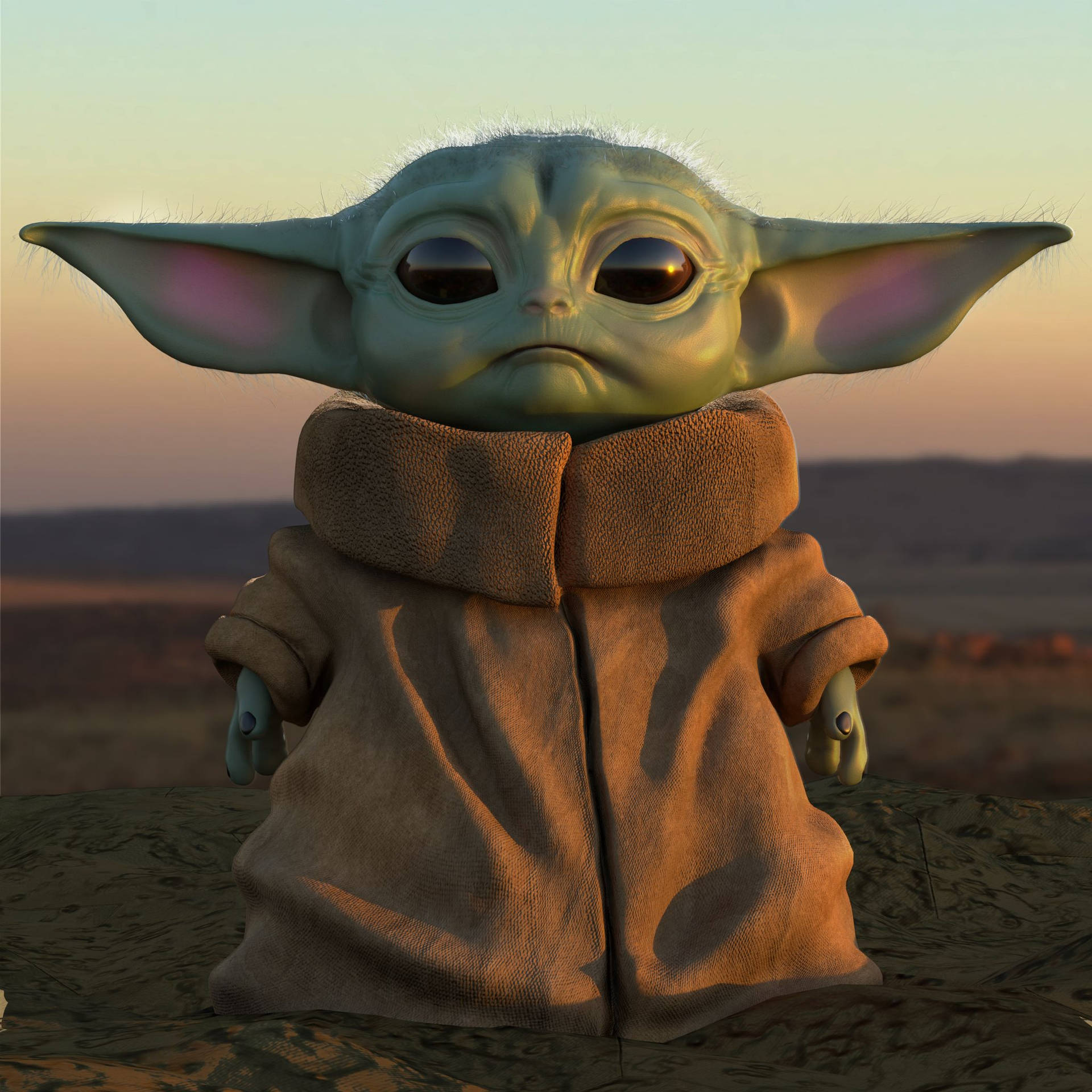 2048X2048 Baby Yoda Wallpaper and Background