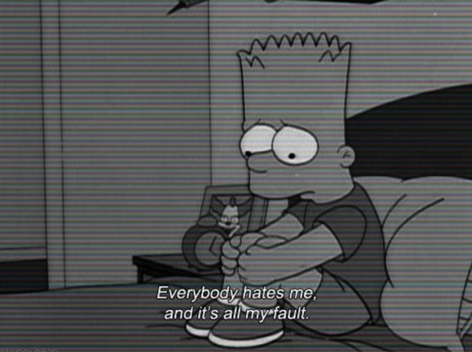 1536X1147 Bart Simpson Sad Wallpaper and Background
