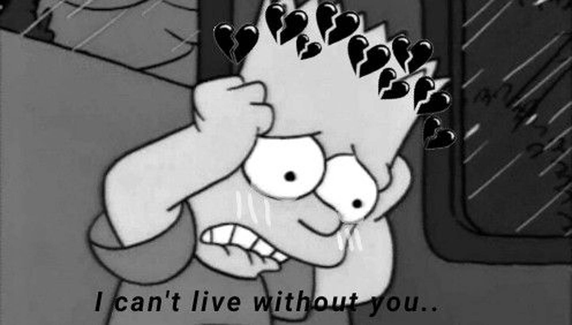 2034X1156 Bart Simpson Sad Wallpaper and Background