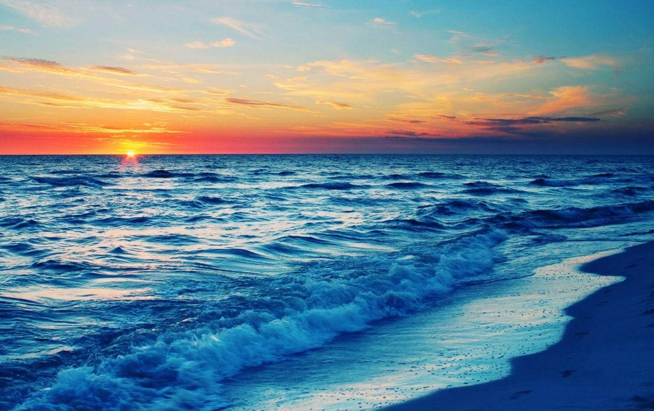 Beach Sunset 1280X804 Wallpaper and Background Image