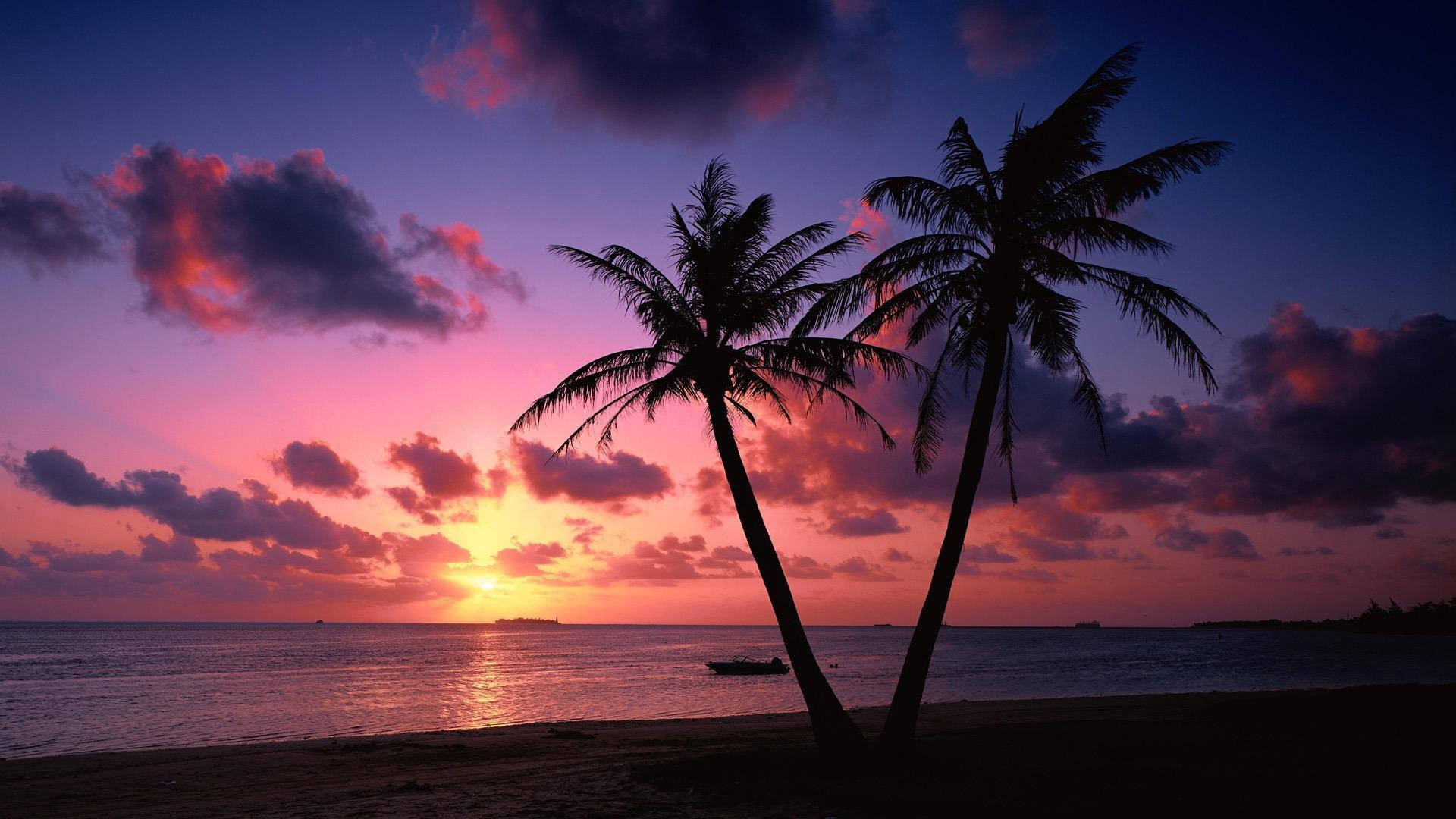1920X1080 Beach Sunset Wallpaper and Background