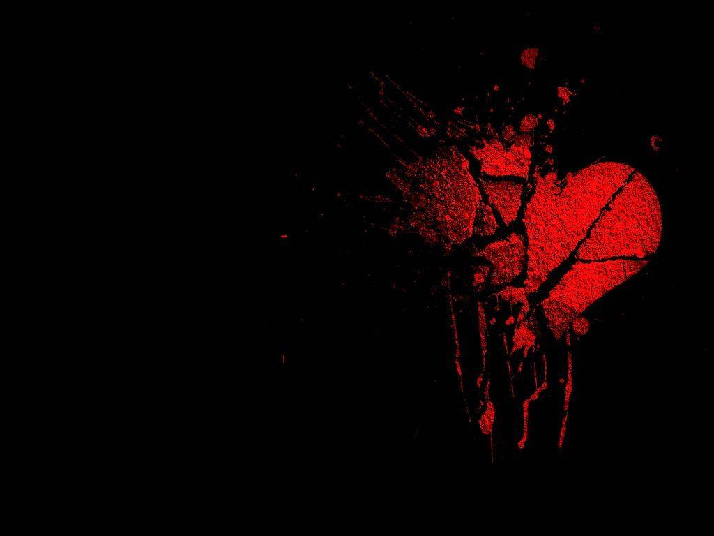 1024X768 Black Heart Wallpaper and Background