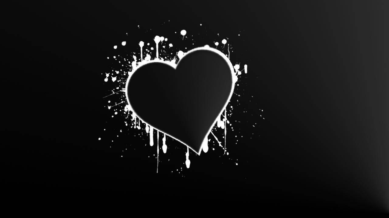 1280X720 Black Heart Wallpaper and Background