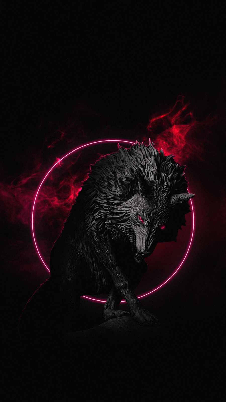 900X1600 Black Wolf Wallpaper and Background
