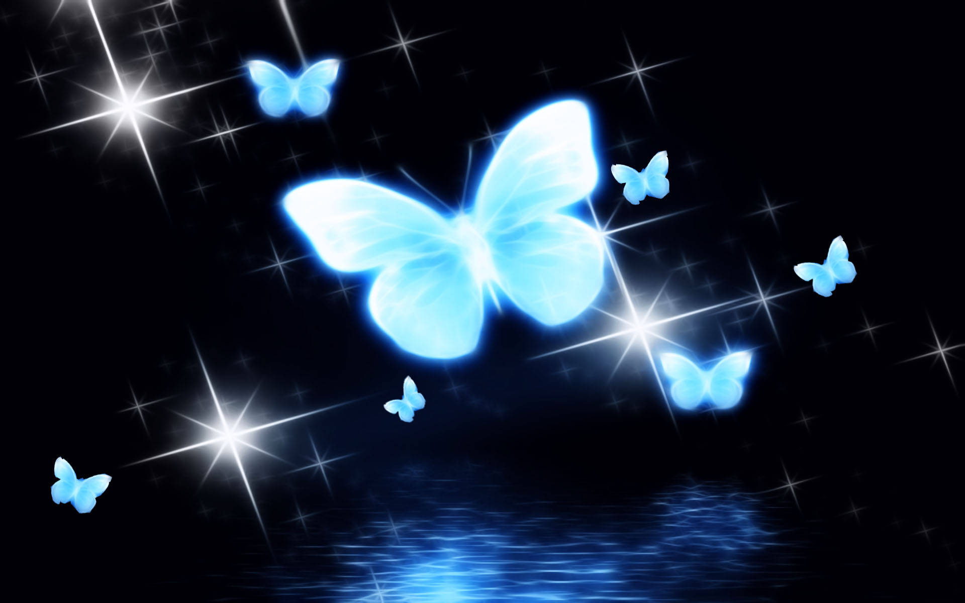 1920X1200 Blue Butterfly Wallpaper and Background
