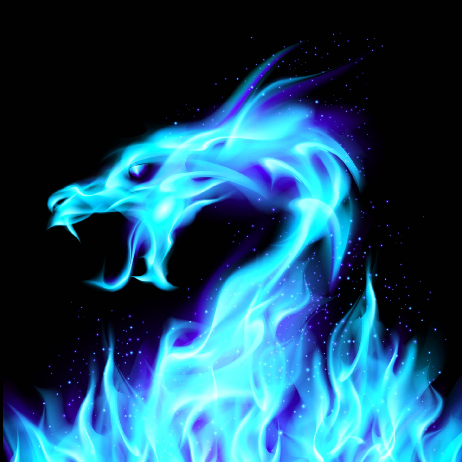 2509X2509 Blue Flame Wallpaper and Background