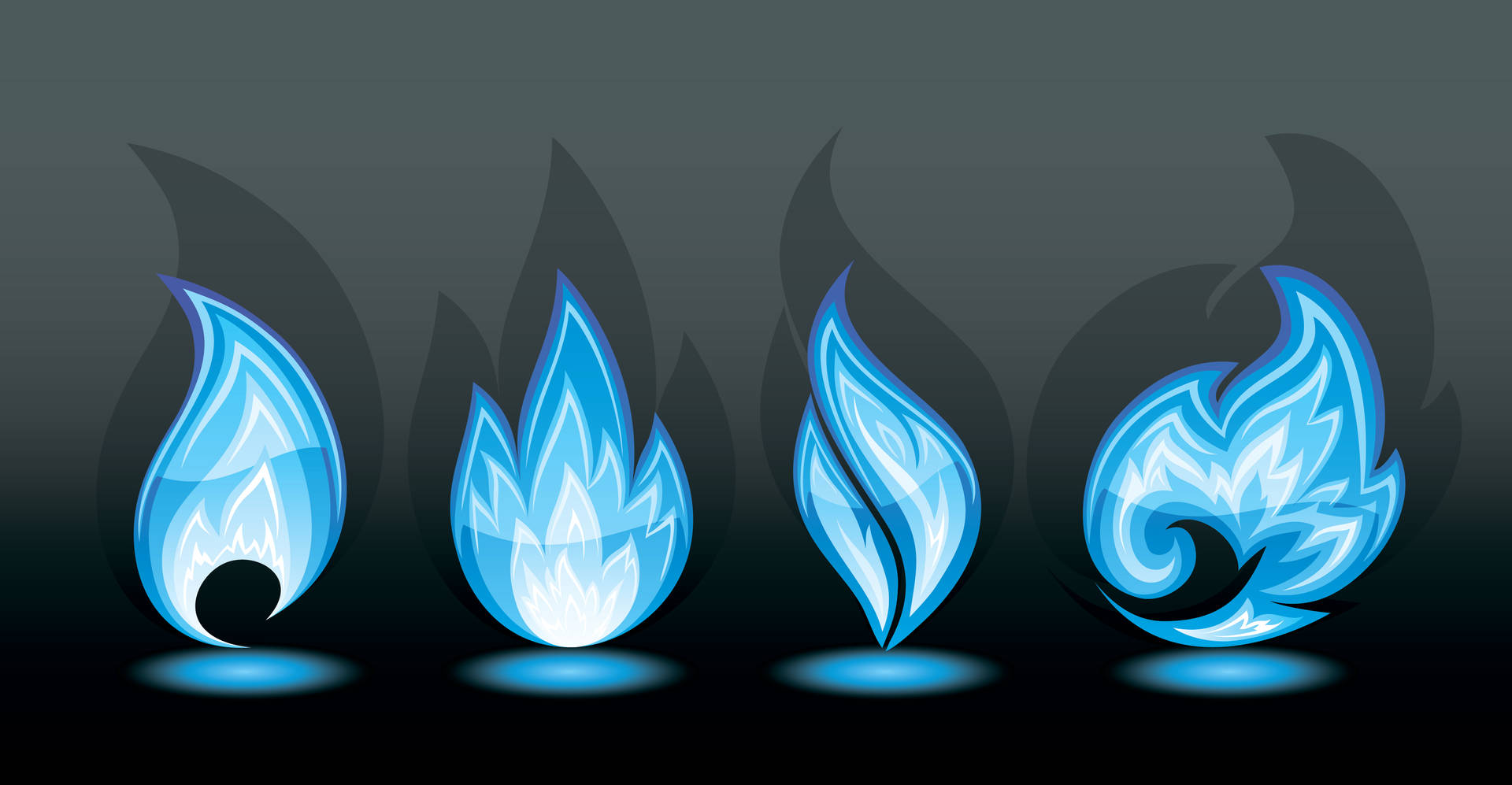 4819X2502 Blue Flame Wallpaper and Background