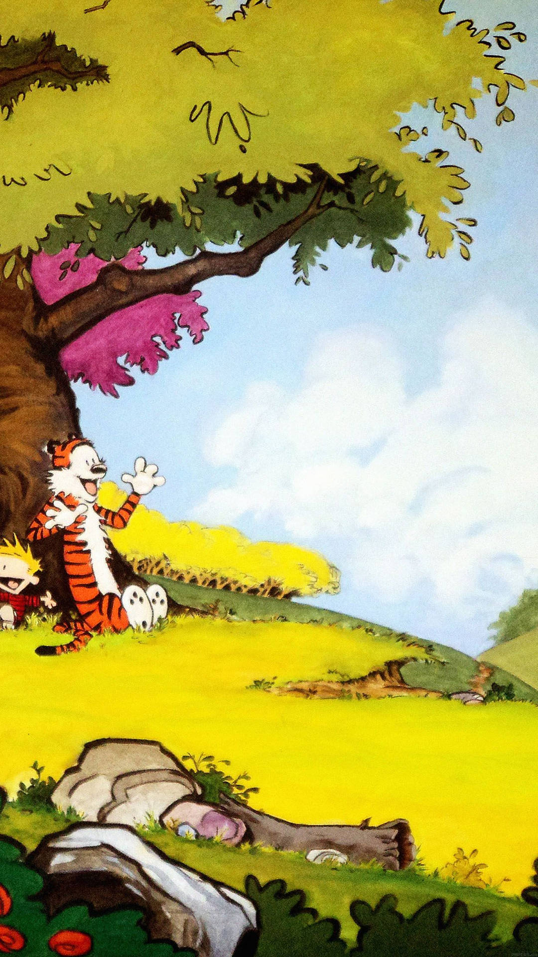1242X2208 Calvin And Hobbes Wallpaper and Background