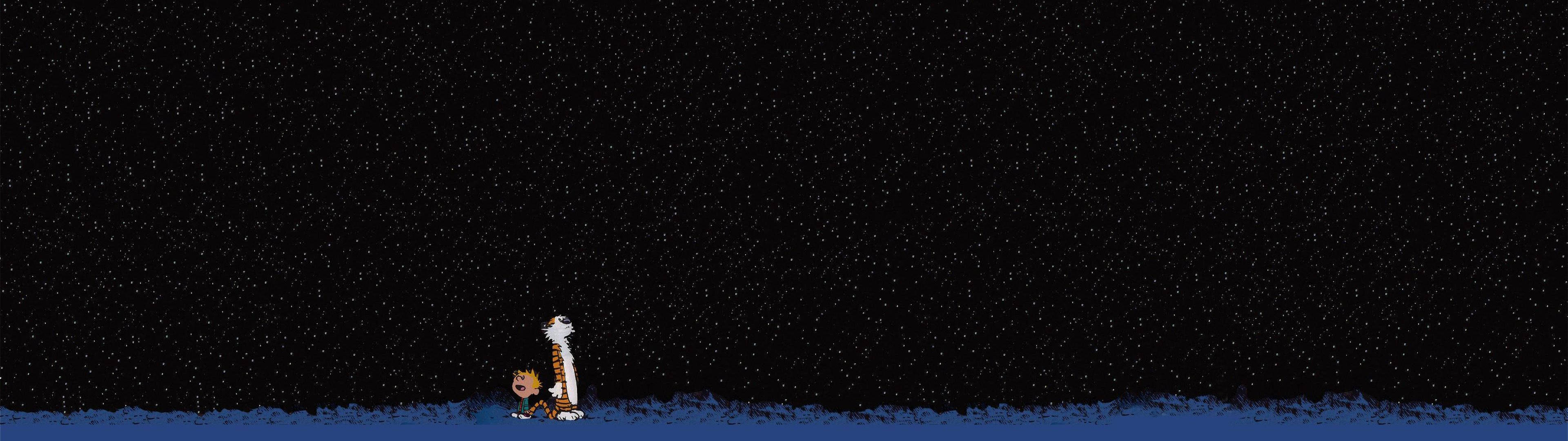 3840X1080 Calvin And Hobbes Wallpaper and Background