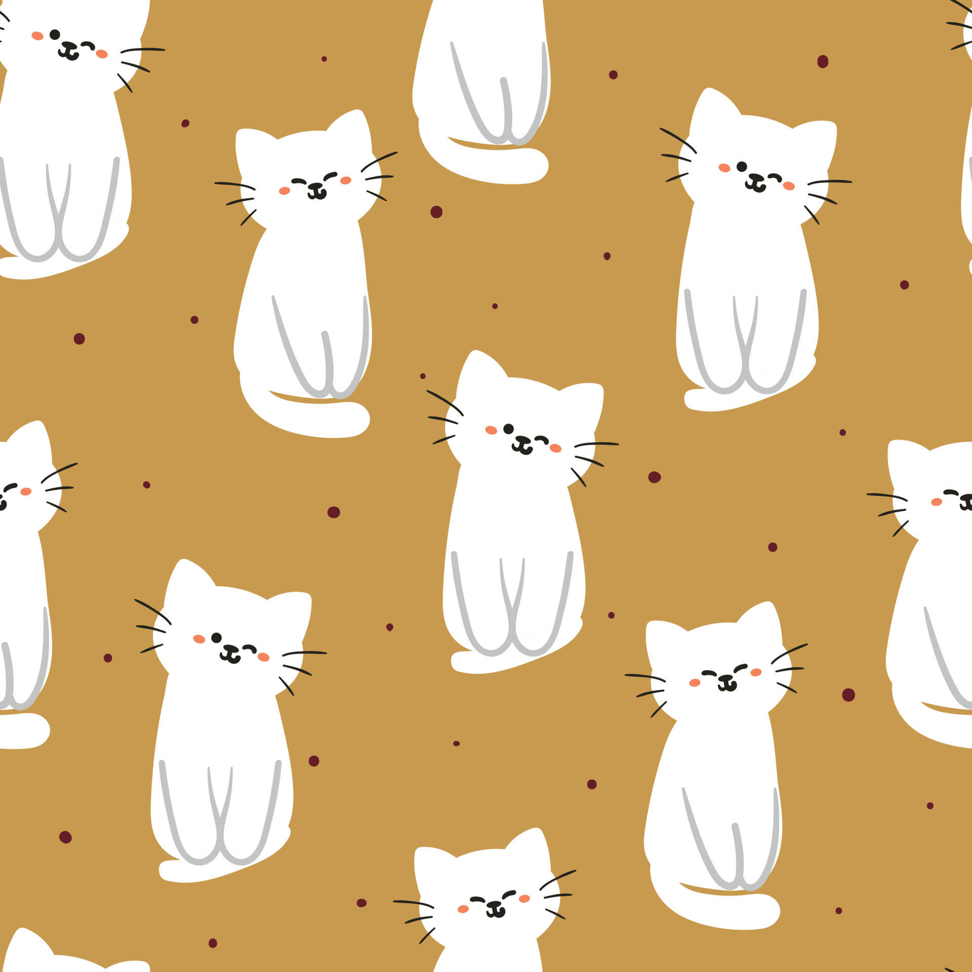 1920X1920 Cartoon Cat Wallpaper and Background