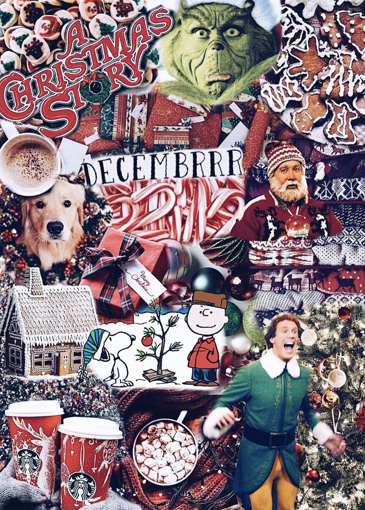 1242X1735 Christmas Collage Wallpaper and Background
