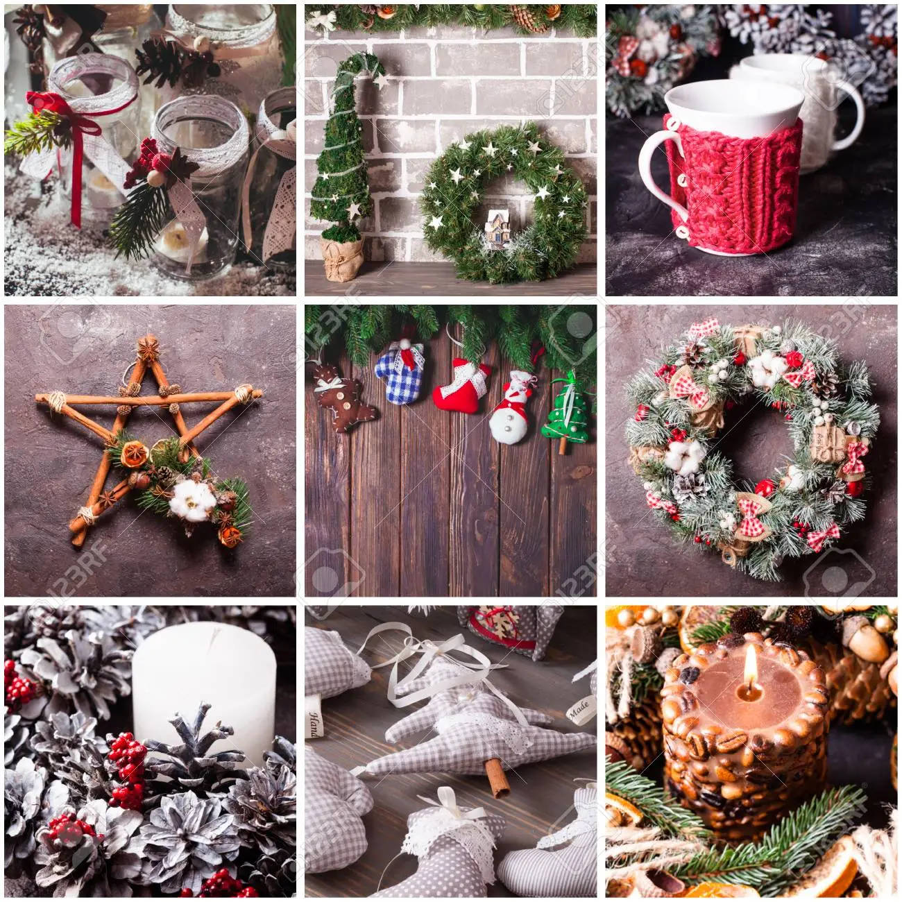 1300X1300 Christmas Collage Wallpaper and Background