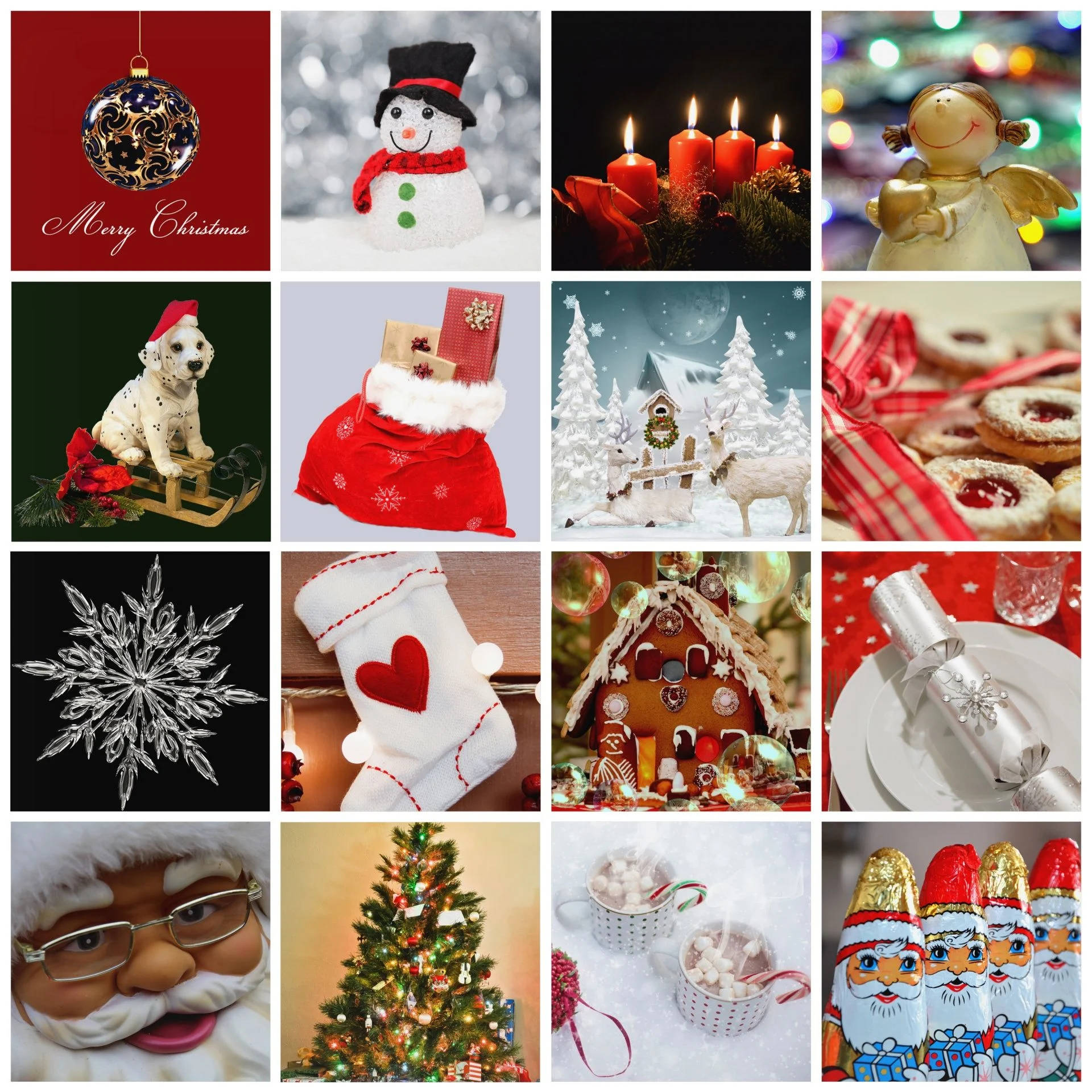 1920X1920 Christmas Collage Wallpaper and Background
