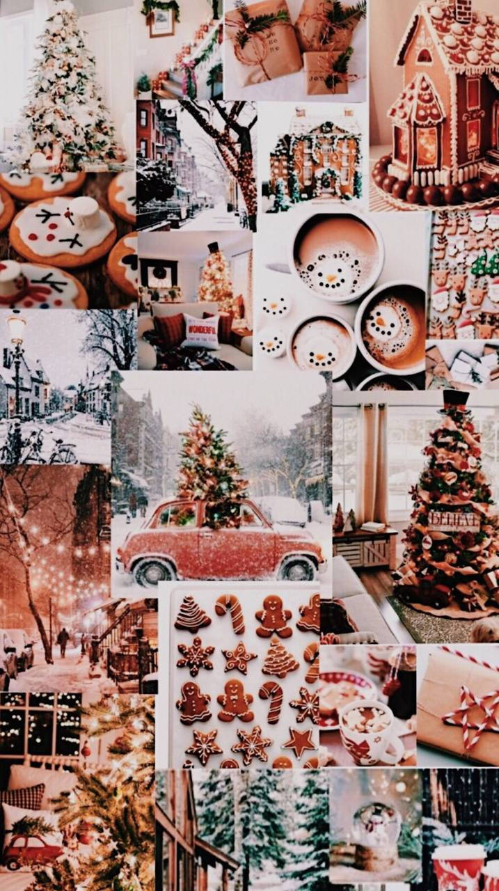 717X1280 Christmas Collage Wallpaper and Background