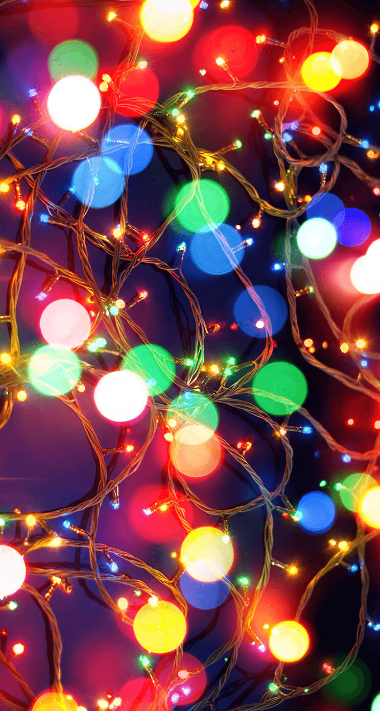 744X1392 Christmas Lights Wallpaper and Background